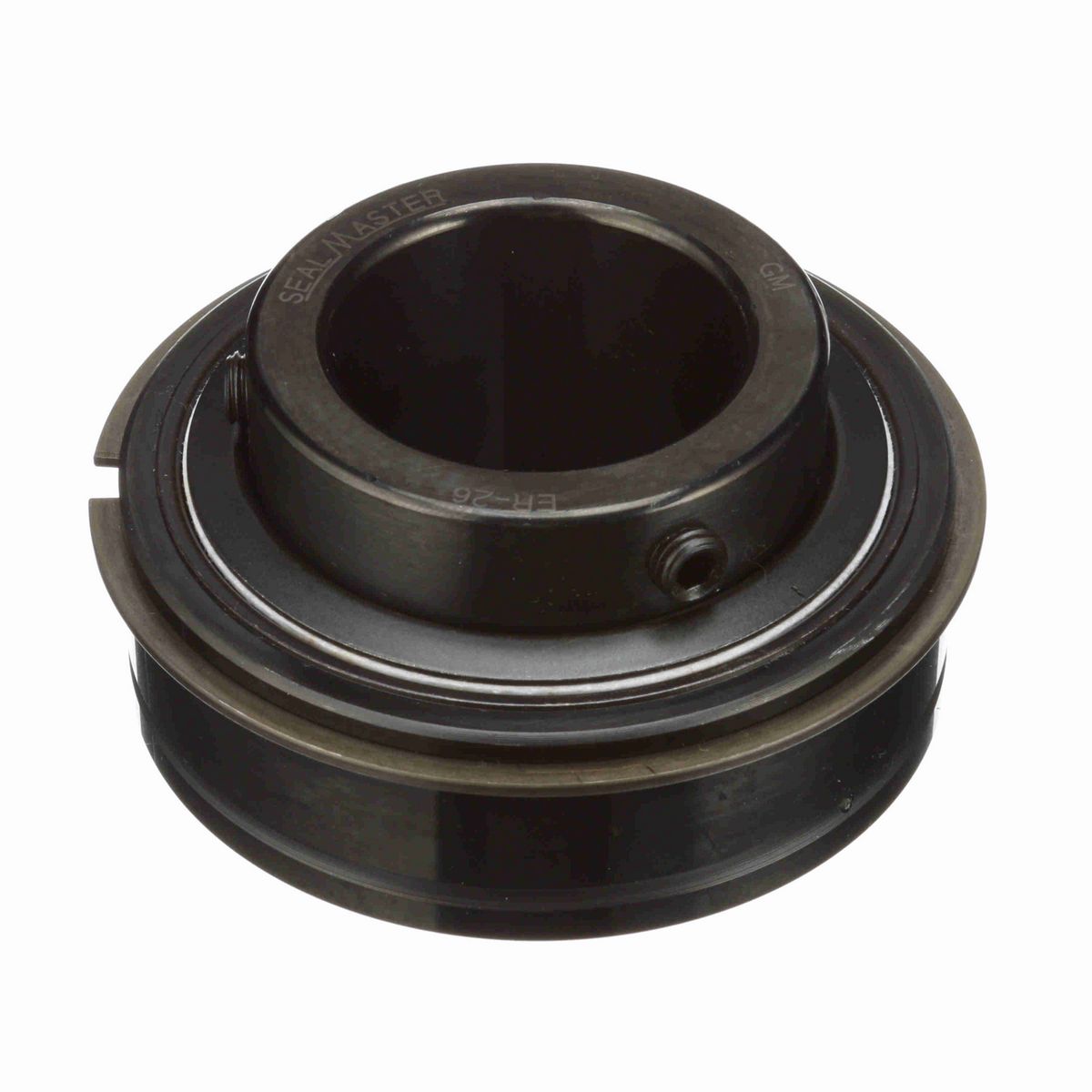 Sealmaster Mounted Insert Only Ball Bearing - 52100 Bearing Steel, Black Oxided - Setscrew Lock - ER-26