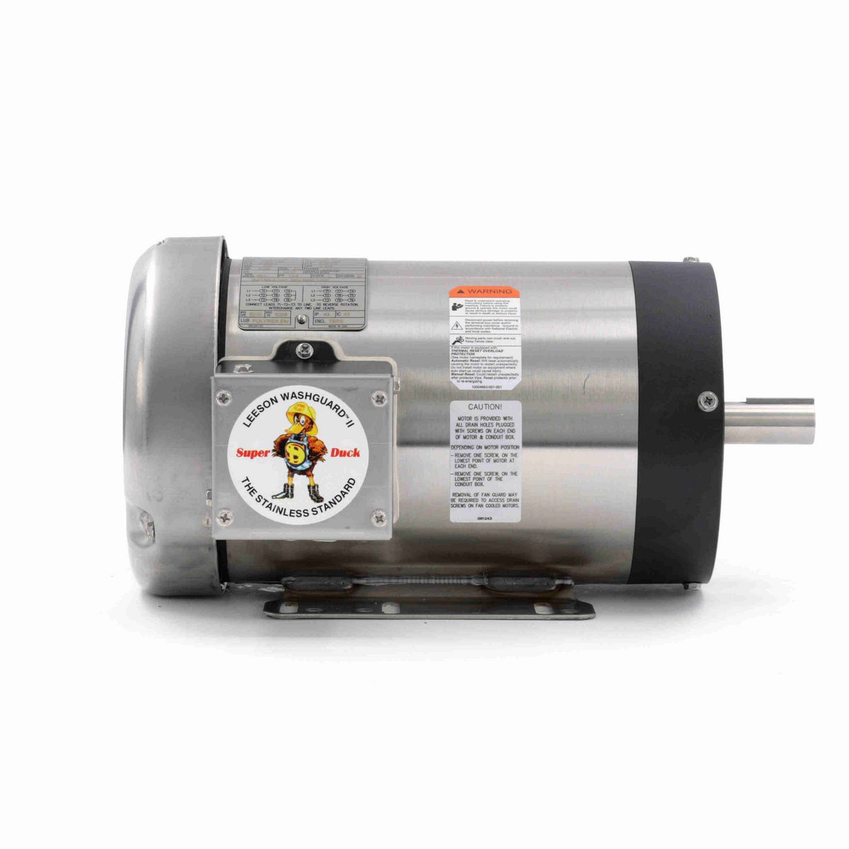 LEESON Washguard® ll General Purpose Motor, 2 & 2 HP, 3 Ph, 60 & 50 Hz, 230/460 & 190/380 V, 1800 & 1500 RPM, 145TC Frame, TEFC - 121913.00