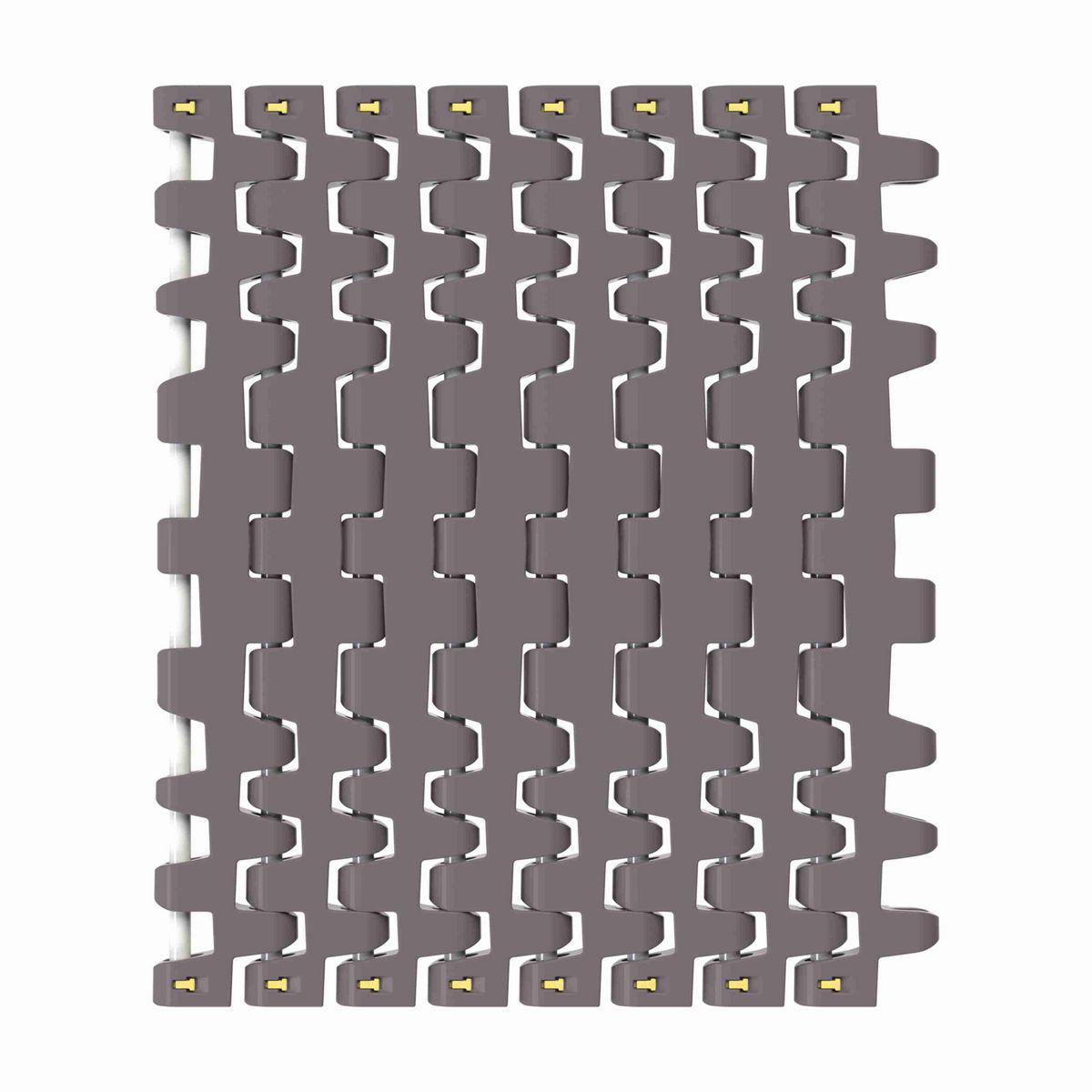 Rexnord 7966NT Side-flexing Flush Grid, Material: Brown High Performance, Width: 15in, Pitch: 1.5in - 81446231
