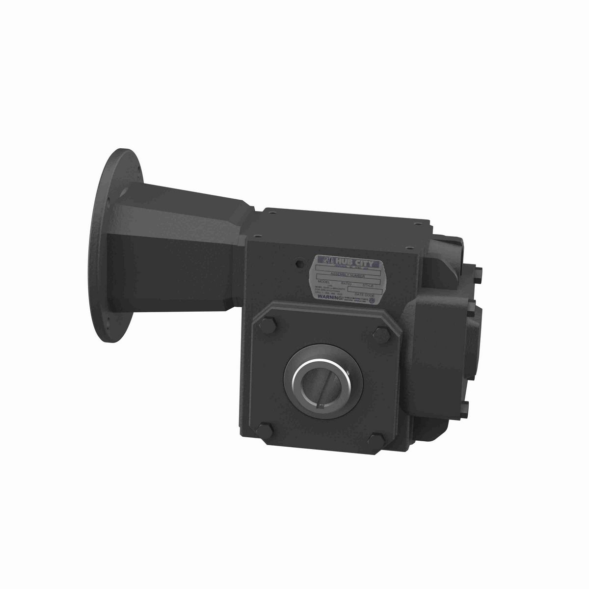 Hub City HERA Gear Reducer HERA Cast Iron Helical-Hypoid Reducer - HERA45PS 15.60 143TC 1.250