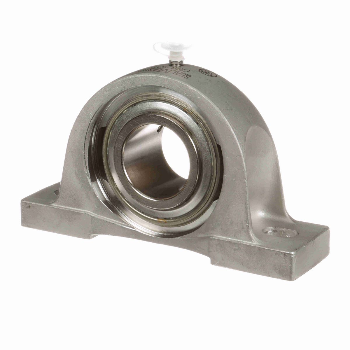 Sealmaster Mounted Stainless Steel Two Bolt Pillow Block Ball Bearing - 52100 Bearing Steel, Phosphorus Nickel Coated - Setscrew Lock - Corrosion Resistant - CRPS-PN209
