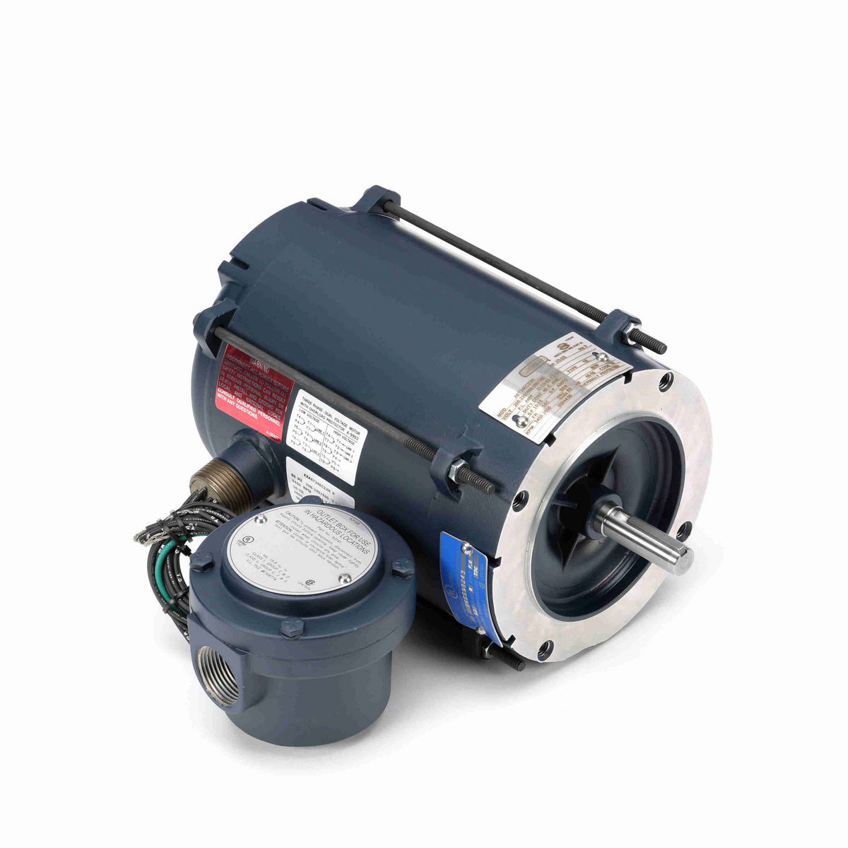 LEESON Explosion Proof Motor, 0.33 & 0.33 HP, 3 Ph, 60 & 50 Hz, 208-230/460 & 190/380 V, 3600 & 3000 RPM, 56C Frame, EPNV - 111944.00