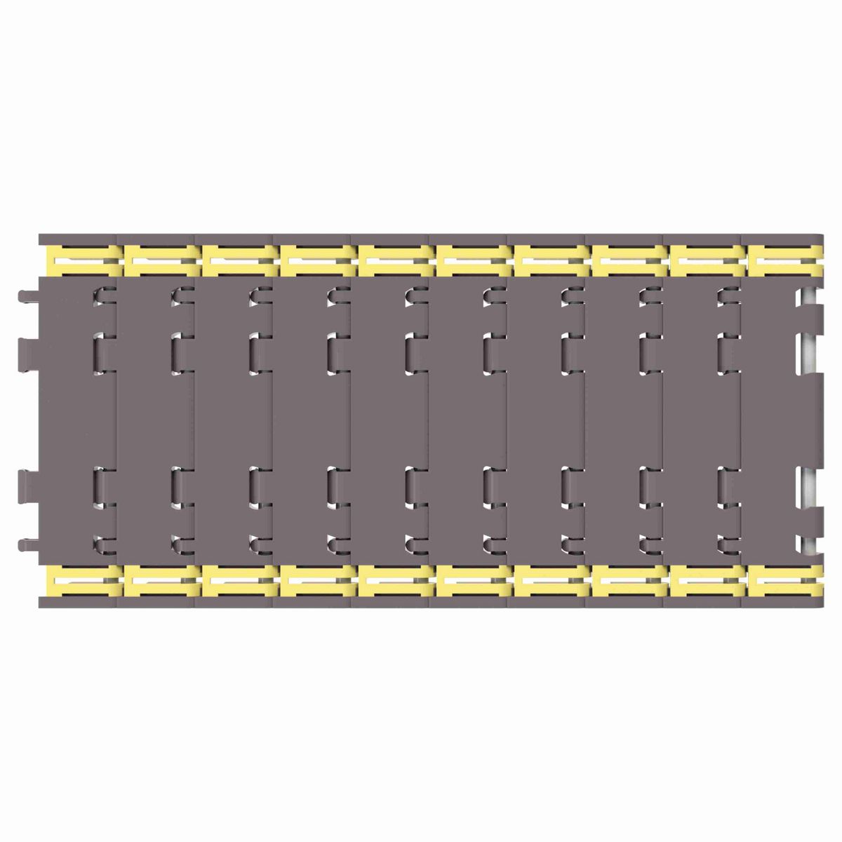 Rexnord 7956NT Side-flexing Flush Grid, Material: Brown High Performance, Width: 6in, Pitch: 1.25in - 81449941