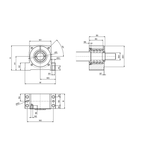 Фиксированный подшипниковый узел SNR BSTK50-DBTT-A