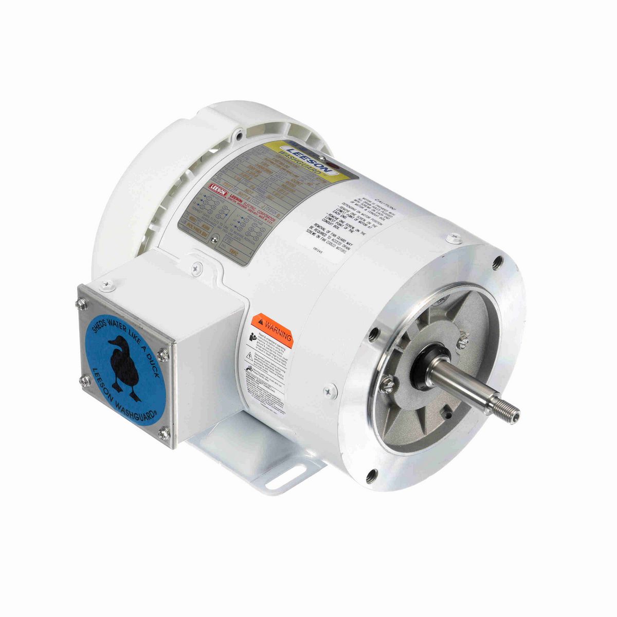 LEESON White Duck™ Jet Pump Motor, 1 & 0.75 HP, 3 Ph, 60 & 50 Hz, 230/460 & 190/380 V, 3600 & 3000 RPM, 56J Frame, TEFC - 116780.00