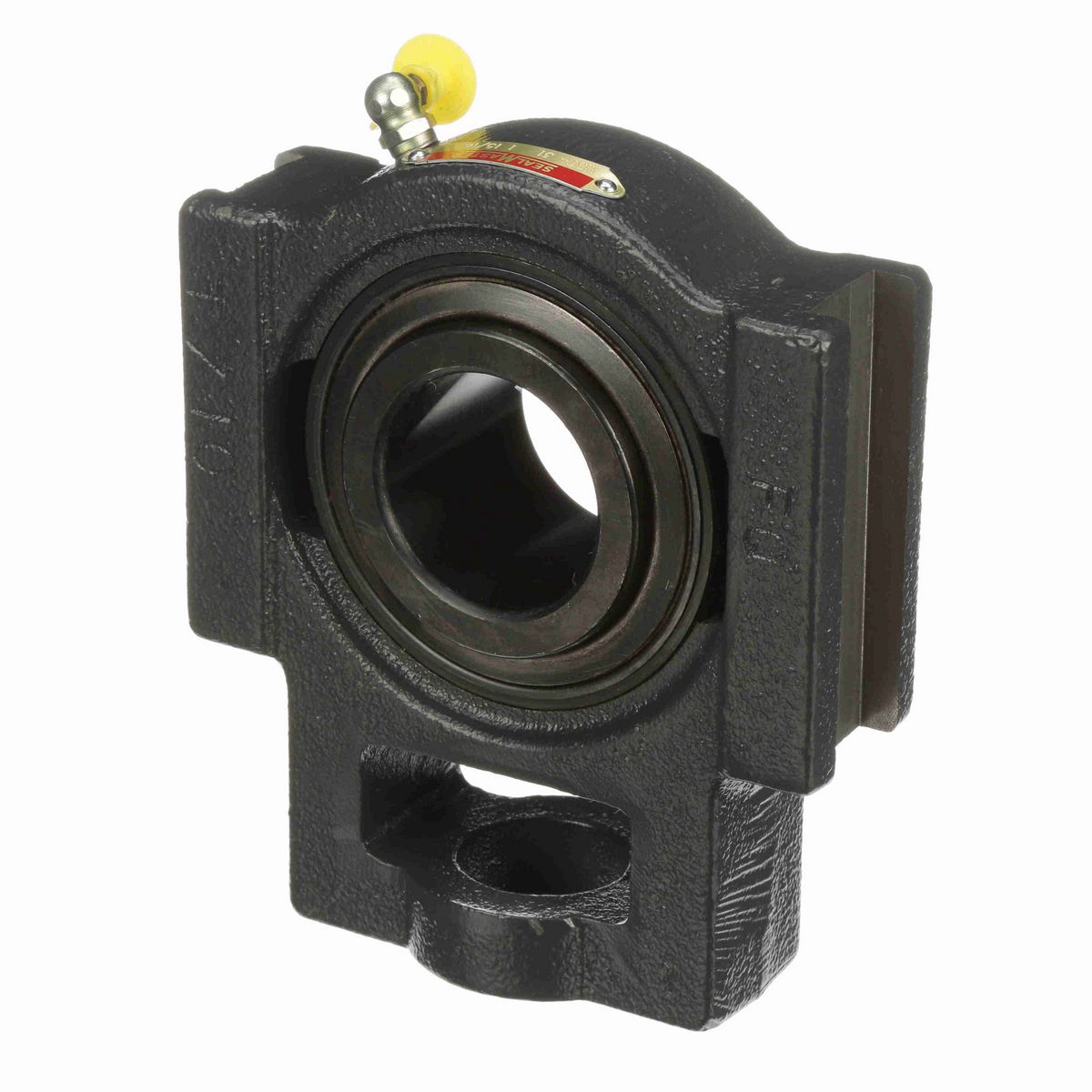 Sealmaster Mounted Cast Iron Wide Slot Take Up Ball Bearing - 52100 Bearing Steel, Black Oxided - Setscrew Lock - MST-31