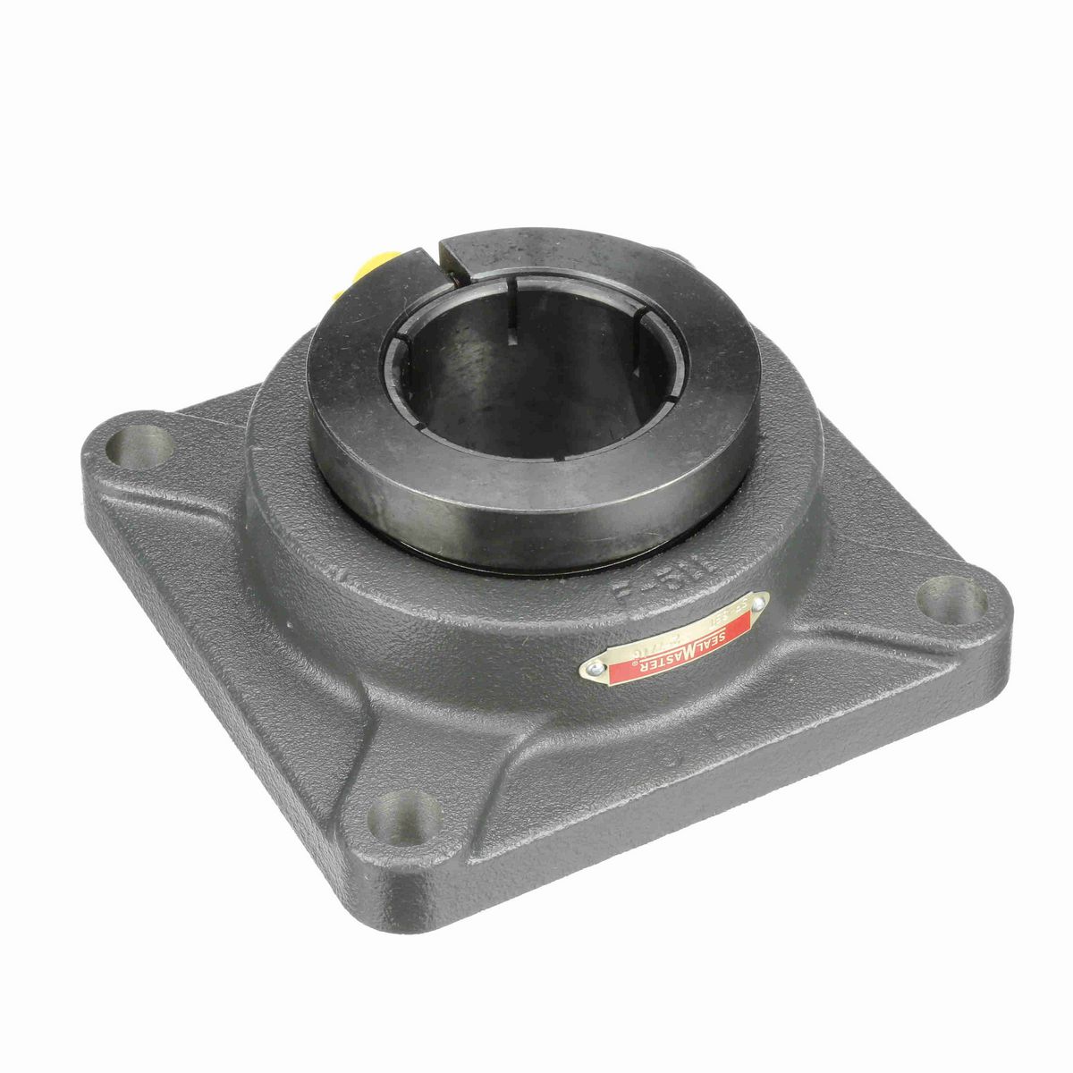 Sealmaster Mounted Cast Iron Four Bolt Flange Ball Bearing - 52100 Bearing Steel, Black Oxided - Concentric Lock - Air Handling Housing Fit, Noise Tested - SF-20T CXU