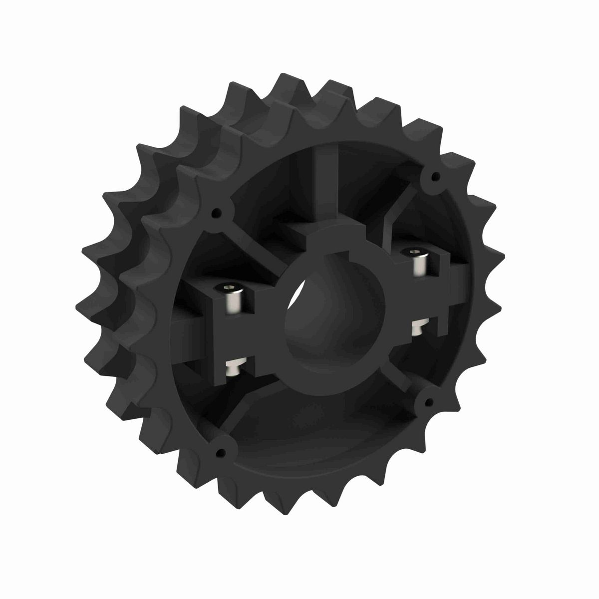 Rexnord 820 Series Split Molded Nylon Sprocket with 23 Teeth and 30mm Round Shaft-Ready Bore with Keyway - 614-39-30
