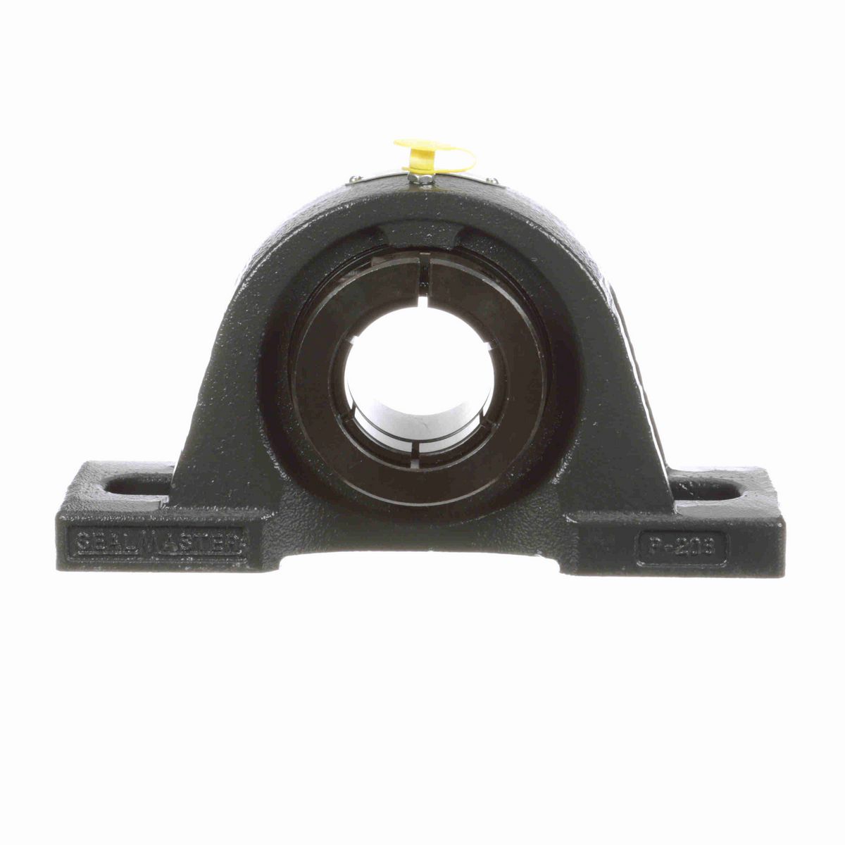 Sealmaster Mounted Cast Iron Two Bolt Pillow Block Ball Bearing - 52100 Bearing Steel, Black Oxided - Concentric Lock - SP-28T