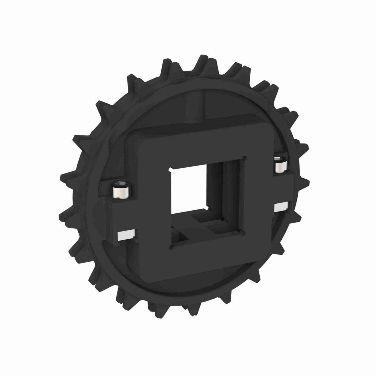 Rexnord 8500 Series Split Molded Nylon Sprocket with 21 Teeth and a 40mm Square Bore - 614-240-2
