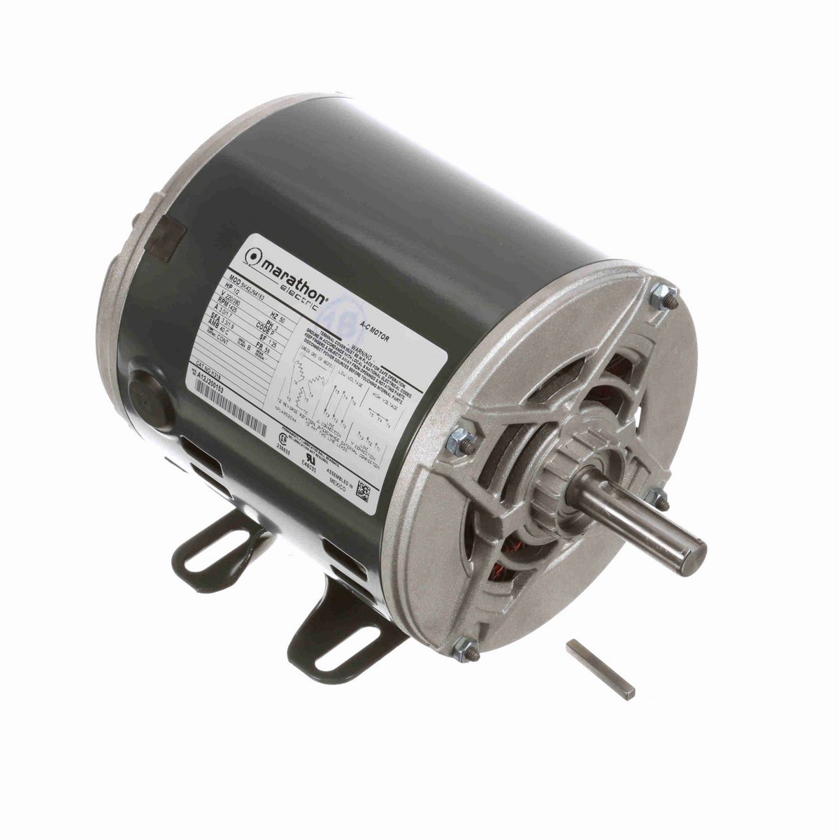 LEESON General Purpose Motor, 0.50 HP, 3 Ph, 50 Hz, 220/380 V, 1500 RPM, 56 Frame, DP - K318