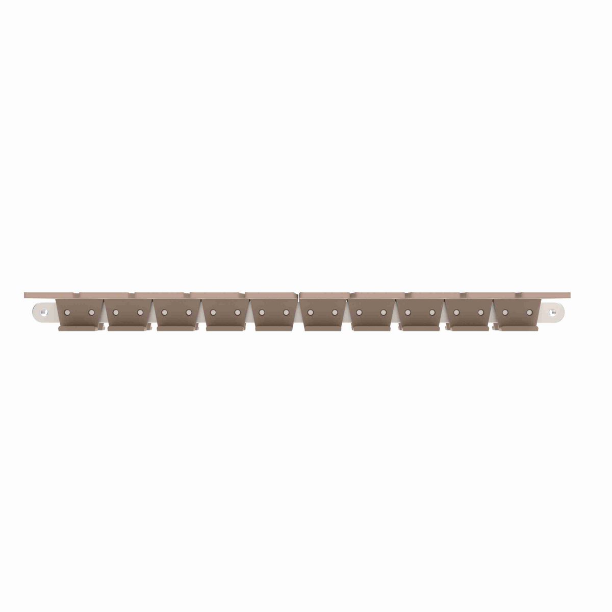 Rexnord 1873TAB Side-flexing Solid Top, Material: Tan Low Friction, Width: 12in, Pitch: 1.5in - LF1873K12