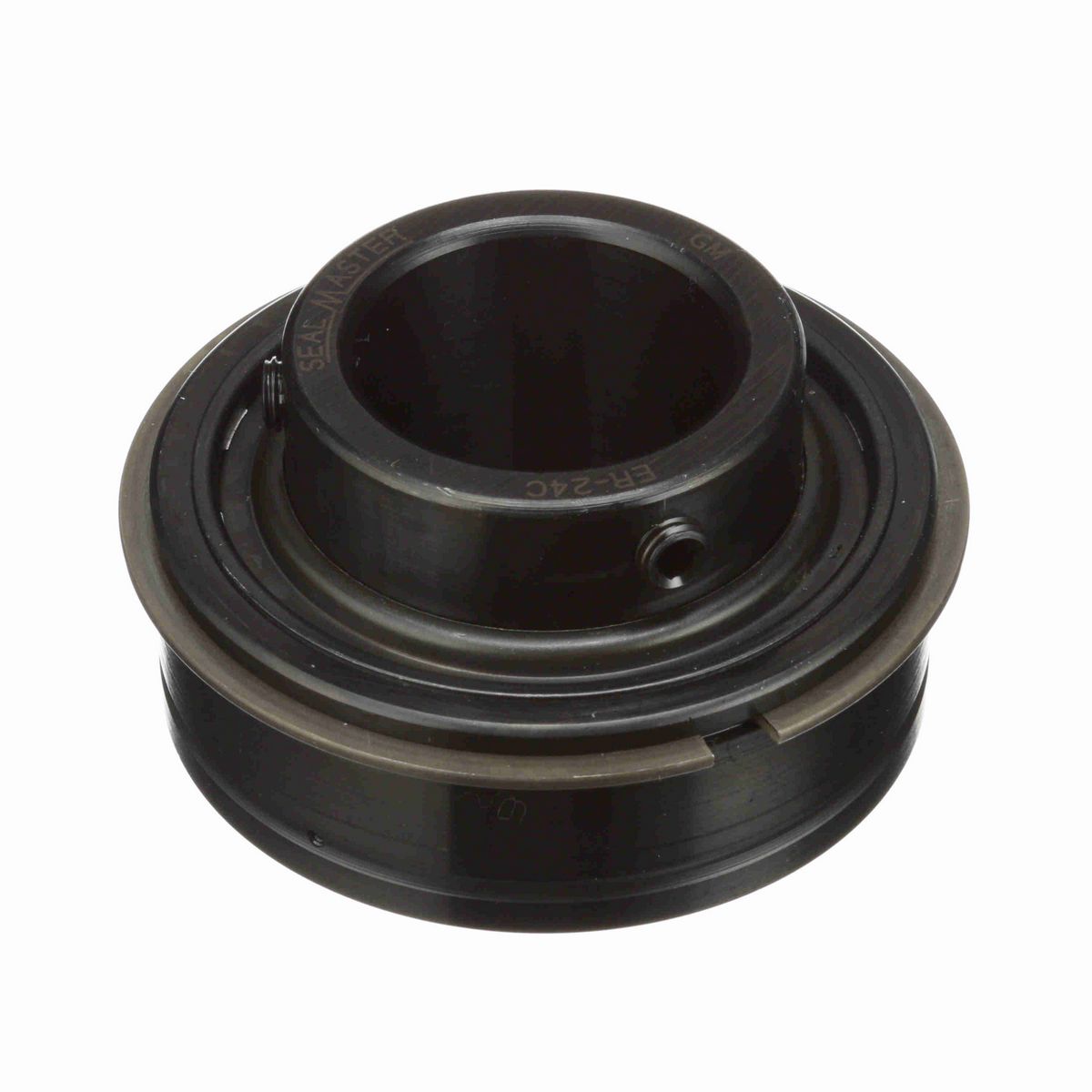 Sealmaster Mounted Insert Only Ball Bearing - 52100 Bearing Steel, Black Oxided - Setscrew Lock - ER-24C