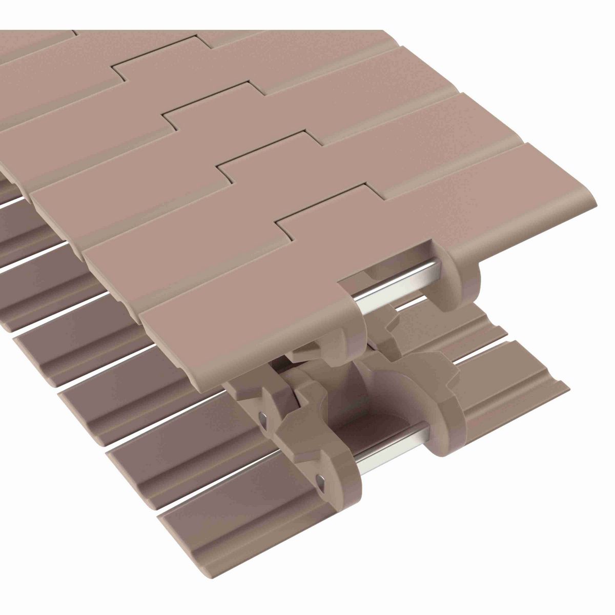 Rexnord 882TAB Side-flexing Solid Top, Material: Tan Low Friction, Width: 7.5in, Pitch: 1.5in - LF882T-7-1/2