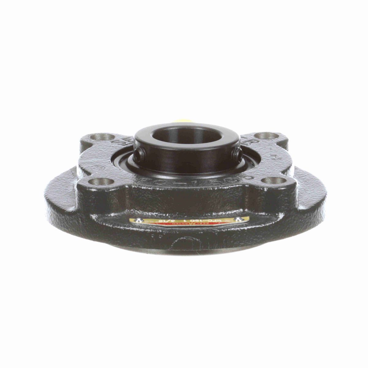 Sealmaster Mounted Cast Iron Flange Cartridge Ball Bearing - 52100 Bearing Steel, Black Oxided - Setscrew Lock - MFC-19C