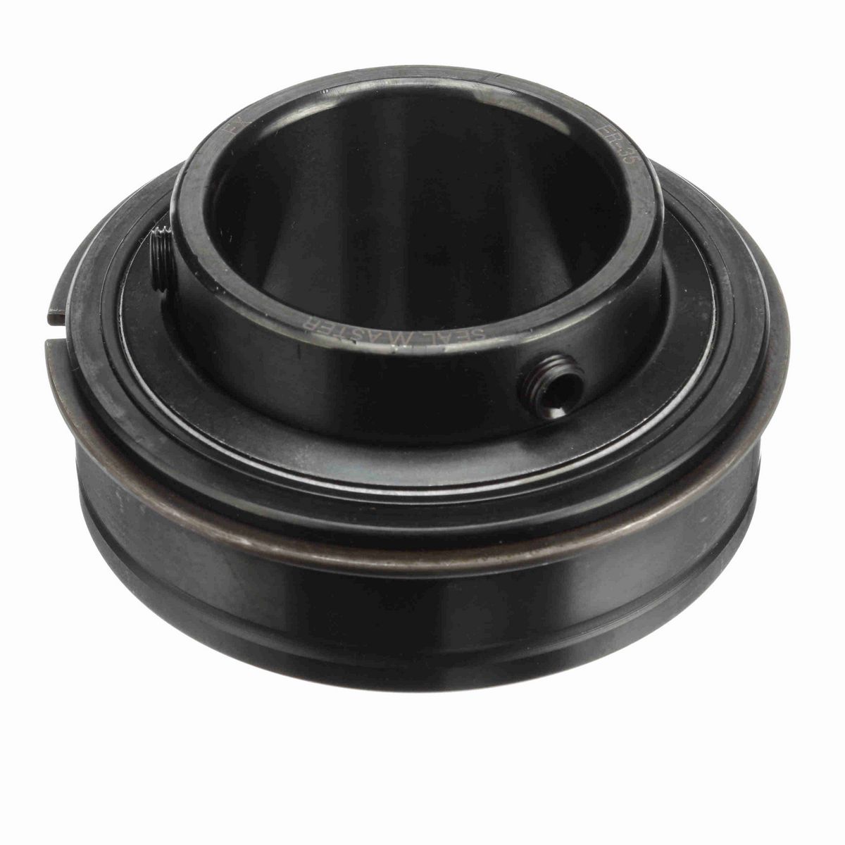 Sealmaster Mounted Insert Only Ball Bearing - 52100 Bearing Steel, Black Oxided - Setscrew Lock - ER-35