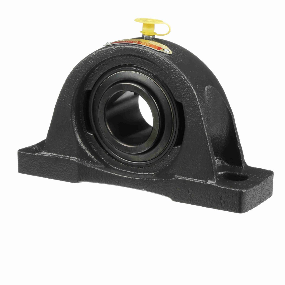 Sealmaster Mounted Cast Iron Two Bolt Pillow Block Ball Bearing - 52100 Bearing Steel, Black Oxided - Setscrew Lock - NP-22