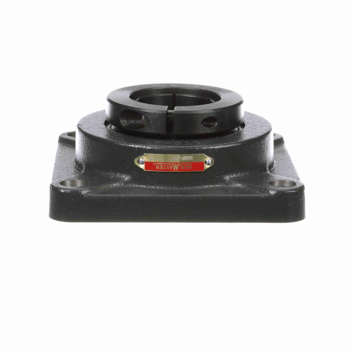 Sealmaster Mounted Cast Iron Four Bolt Flange Ball Bearing - 52100 Bearing Steel, Black Oxided - Concentric Lock - MSF-32T