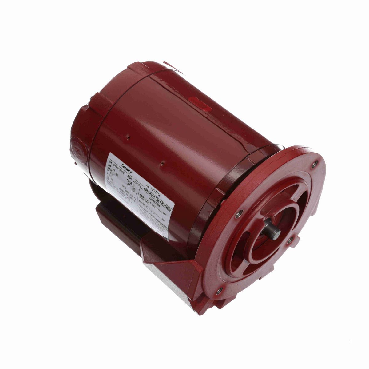 Century Circulator Pump Motor, 1/3 HP, 1 Ph, 60 Hz, 115 V, 1800 RPM, 48Z Frame, ODP - HW2034BL