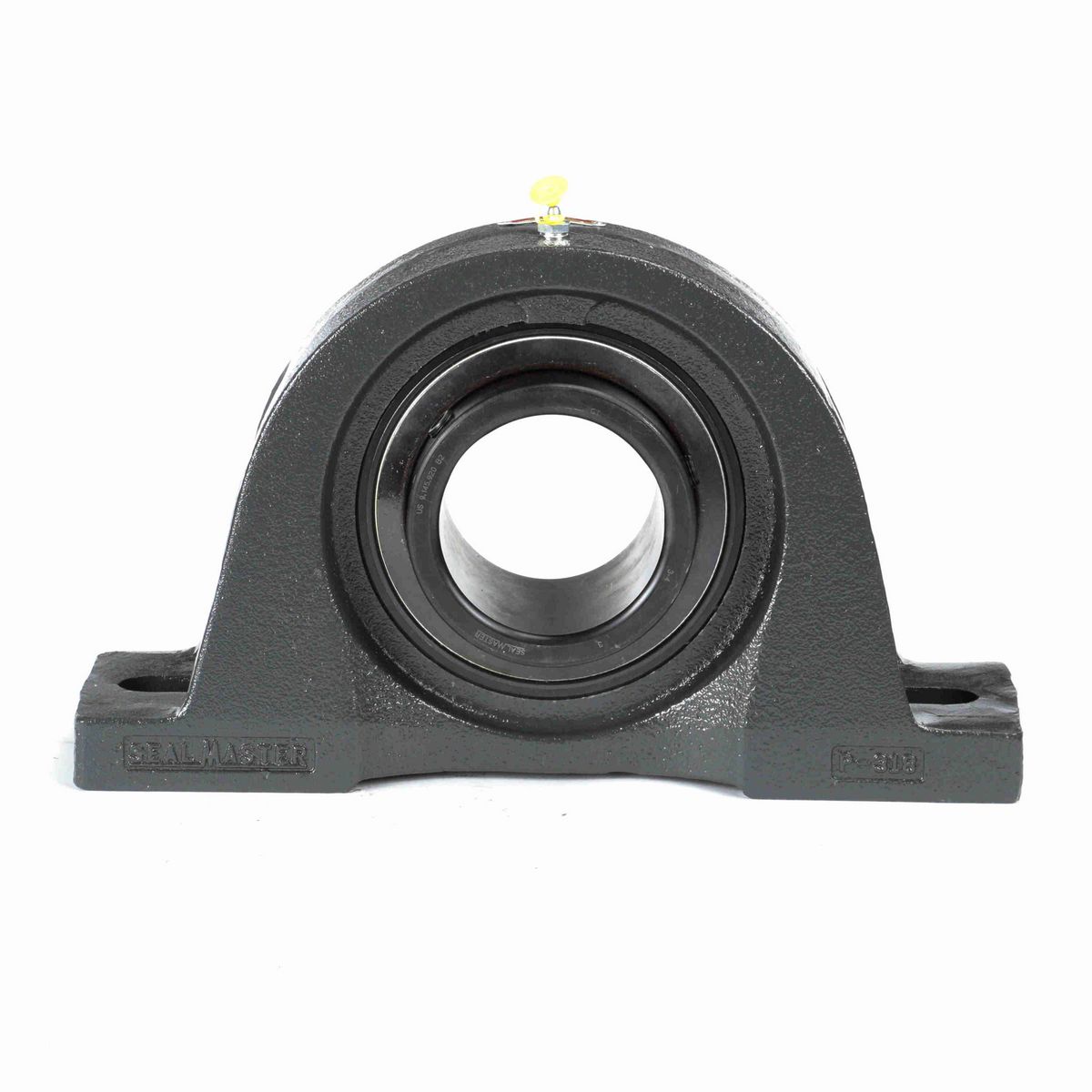 Sealmaster Mounted Cast Iron Two Bolt Pillow Block Ball Bearing - 52100 Bearing Steel, Black Oxided - Setscrew Lock - MP-64