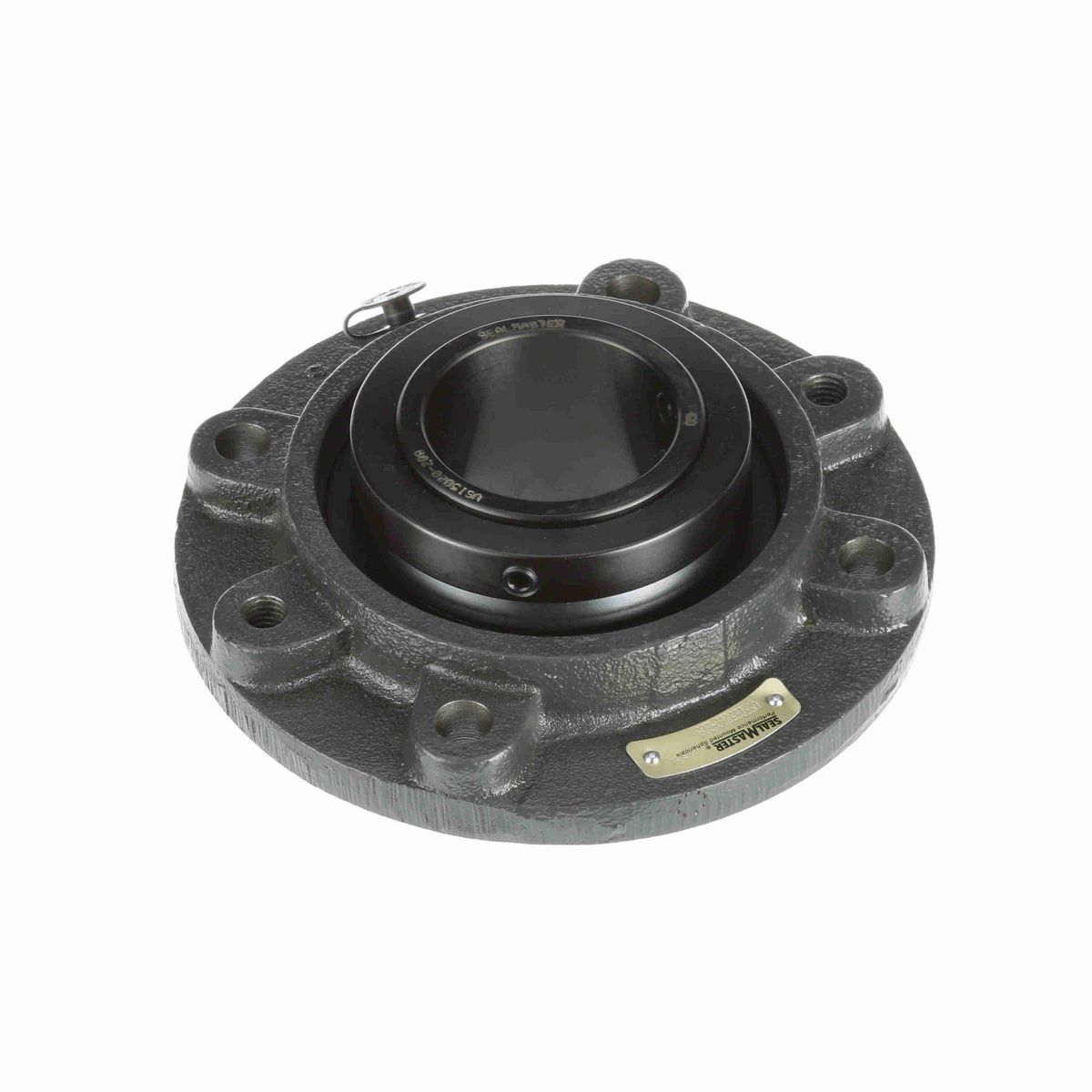 Sealmaster Mounted Ductile Iron Piloted Flange Spherical Roller - 52100 Bearing Steel, Black Oxided - Collar Mount Lock - USFCE5000-208