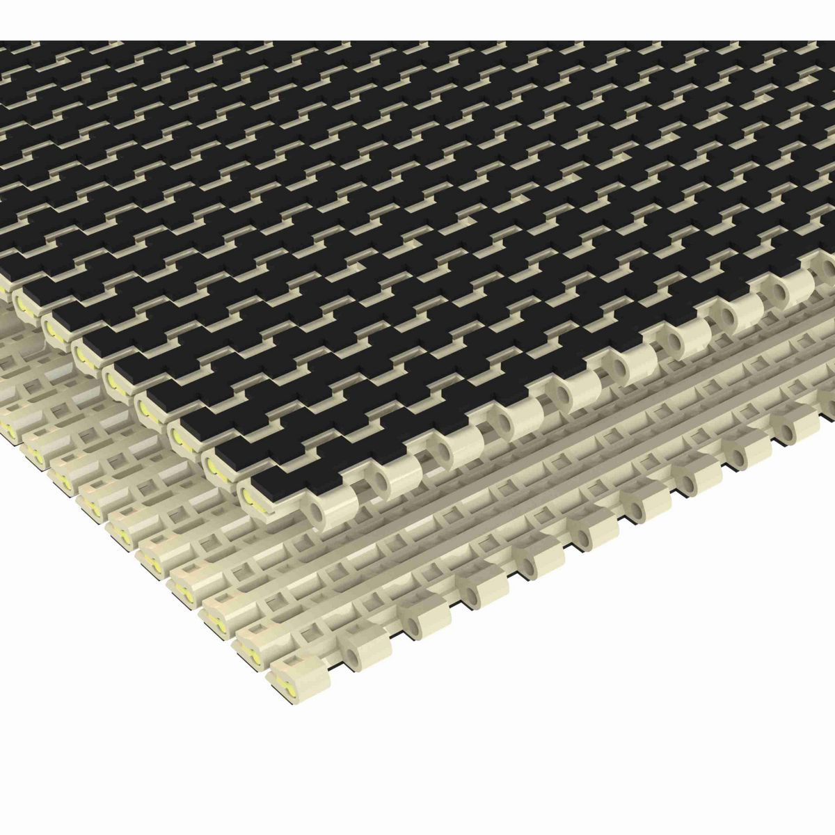 Rexnord 1505 RubberTop® Straight Running RubberTop®, Material: Beige High Temperature, Width: 15in, Pitch: 15mm - HTF1505-15