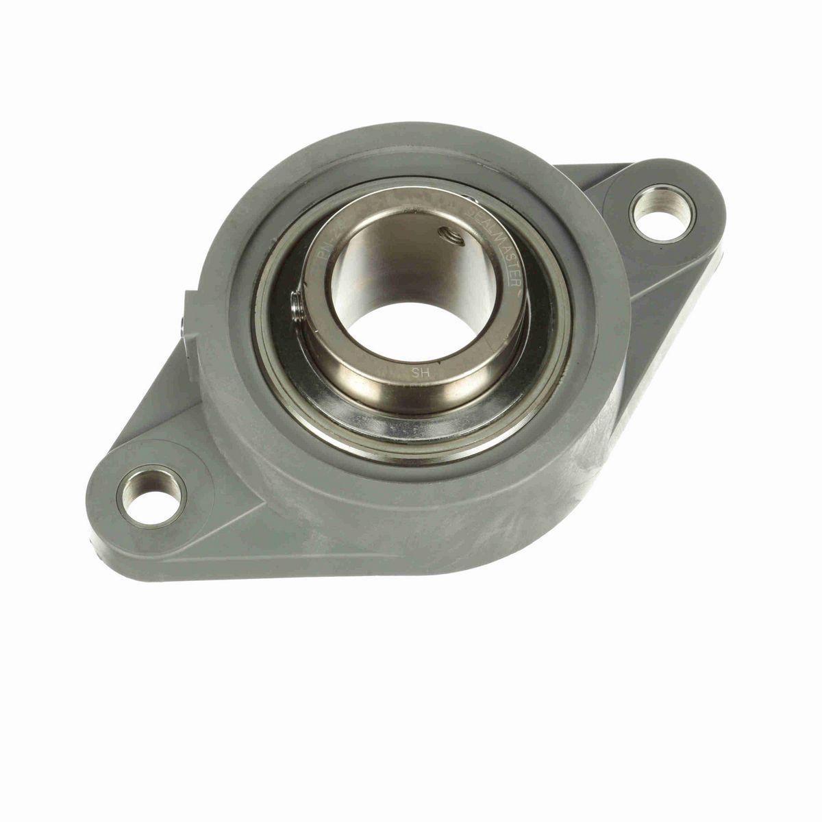 Sealmaster Mounted Composite Two Bolt Flange Ball Bearing - 52100 Bearing Steel, Phosphorus Nickel Coated - Setscrew Lock - Corrosion Resistant - Reduced Maintenance - Lubed for Life - CRFTC-PN24 RMW