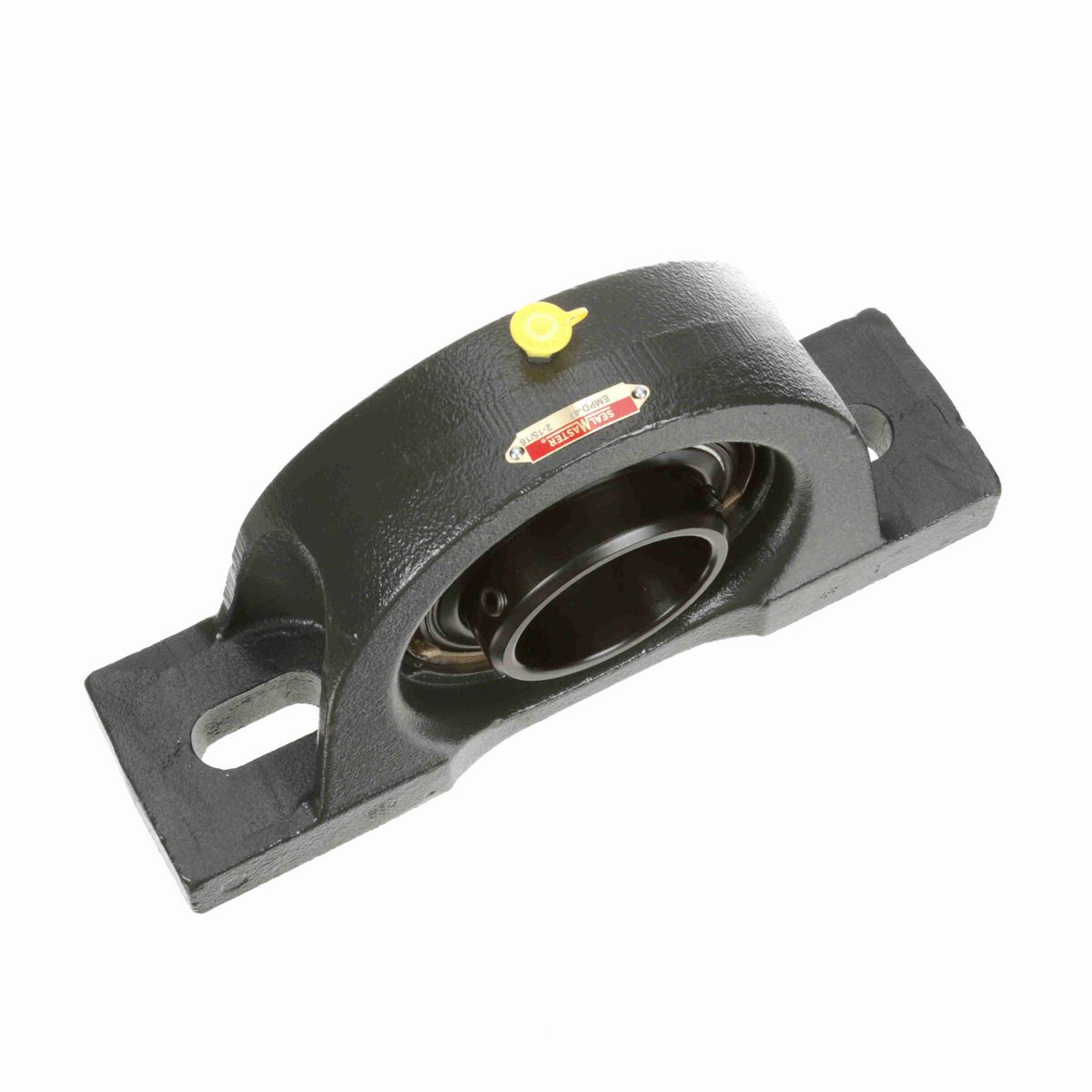 Sealmaster Mounted Cast Iron Two Bolt Pillow Block Ball Bearing - 52100 Bearing Steel, Black Oxided - Double Setscrew Lock - EMPD-47