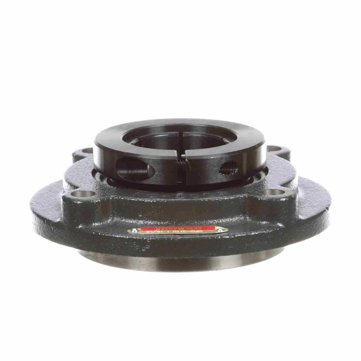Sealmaster Mounted Cast Iron Flange Cartridge Ball Bearing - 52100 Bearing Steel, Black Oxided - Concentric Lock - MFC-31TC