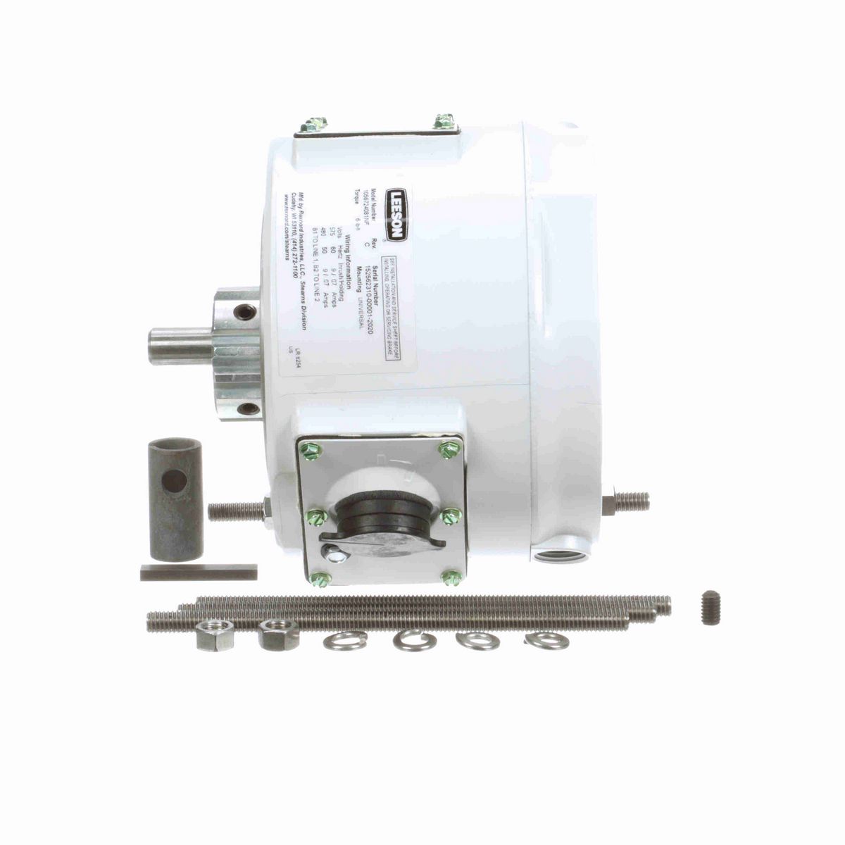 LEESON 6 LB-FT COUPLER BRAKE.56C/143-5TC.NEMA4X/IP55/BISSC.575V.1PH.ALUMINUM STEARNS - 175574.00