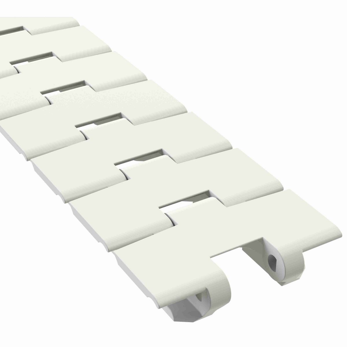 Rexnord 880TAB Side-flexing Solid Top, Material: Chemical Resistant (White), Width: 3.25in, Pitch: 1.5in - 81413571