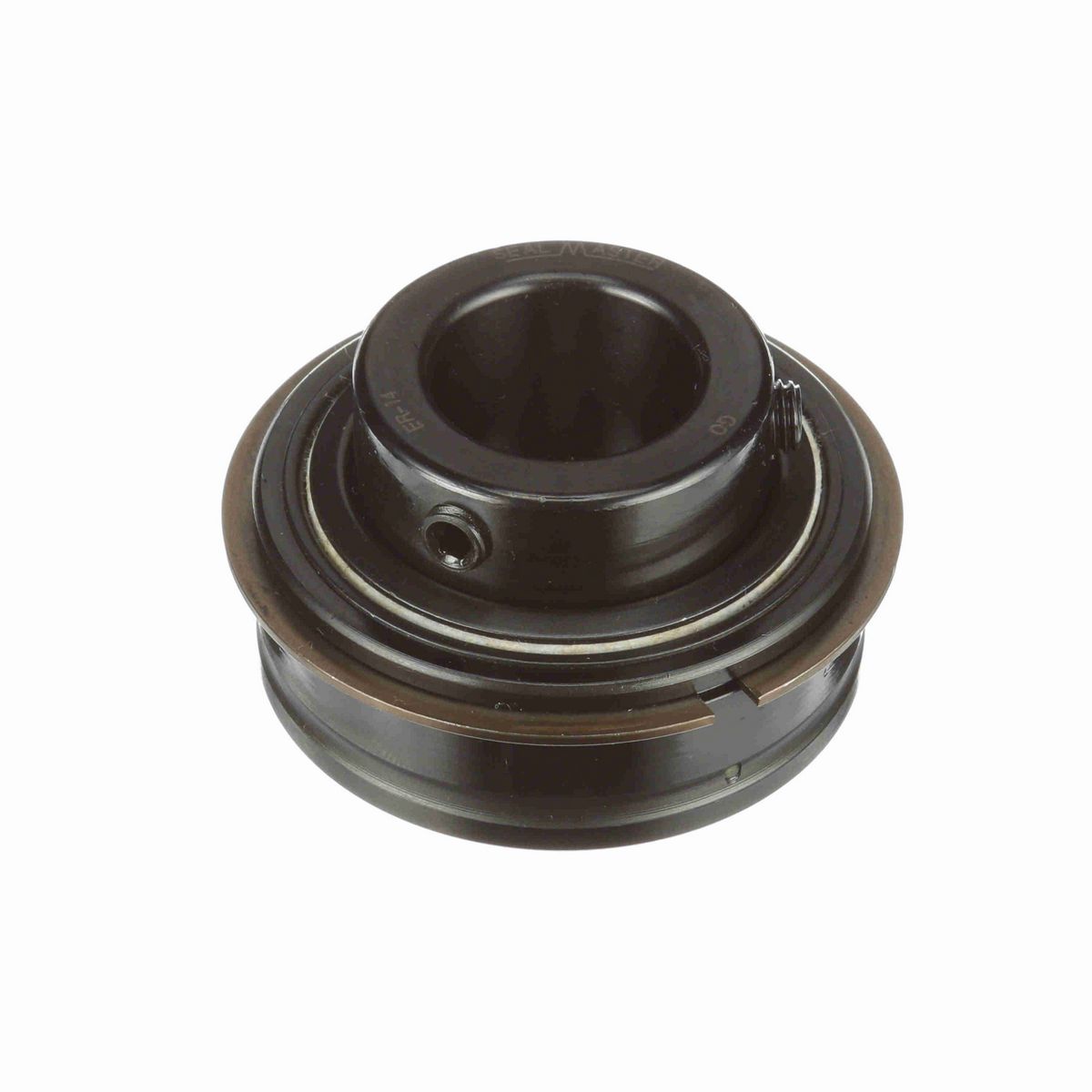 Sealmaster Mounted Insert Only Ball Bearing - 52100 Bearing Steel, Black Oxided - Setscrew Lock - ER-14