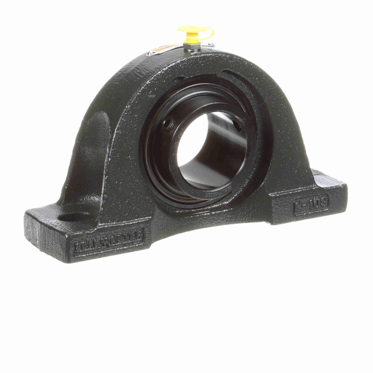 Sealmaster Mounted Cast Iron Two Bolt Pillow Block Ball Bearing - 52100 Bearing Steel, Black Oxided - Setscrew Lock - High Contamination - NP-31 DRT
