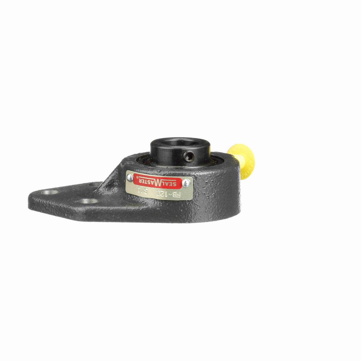 Sealmaster Mounted Cast Iron Three Bolt Flange Bracket Ball Bearing - 52100 Bearing Steel, Black Oxided - Setscrew Lock - FB-12C