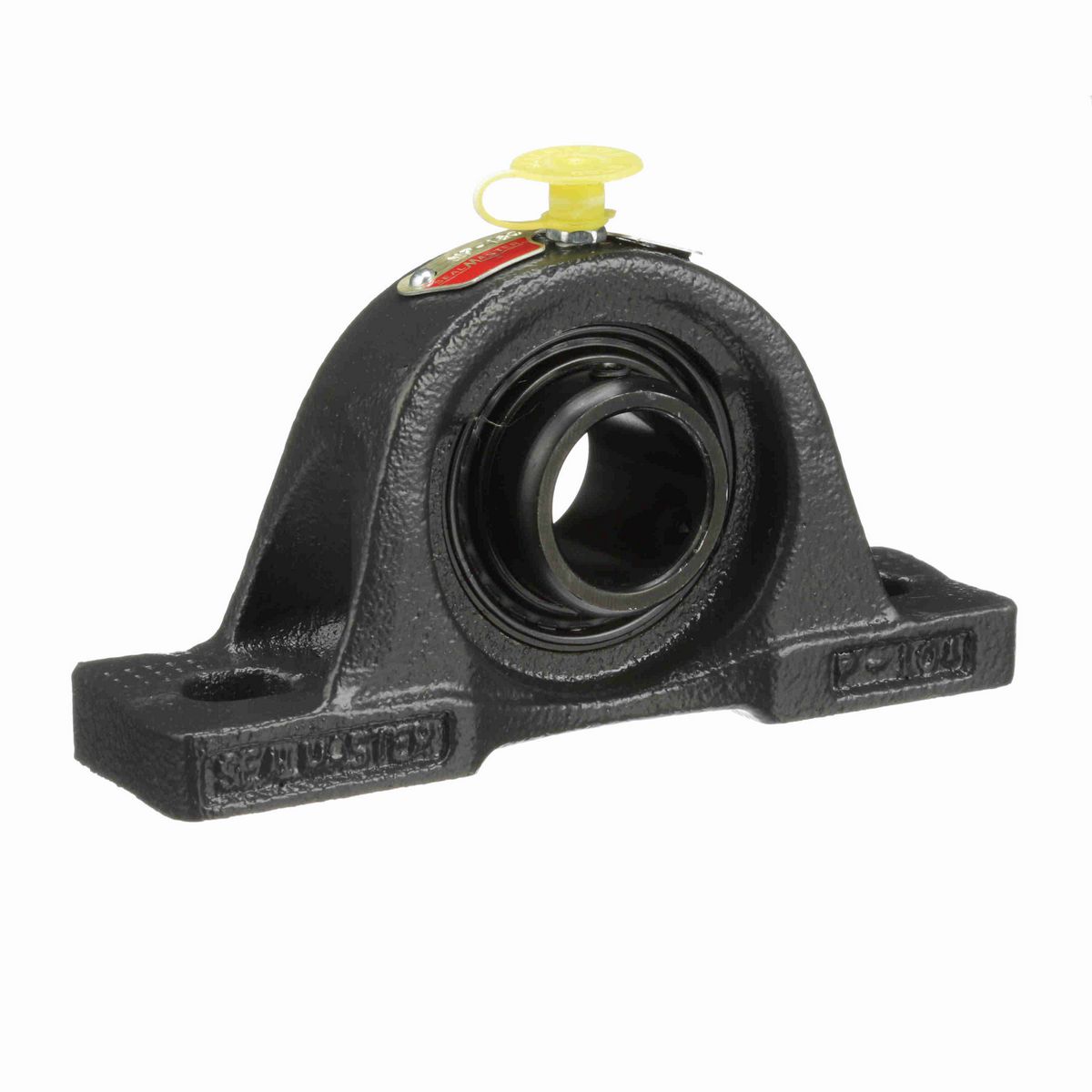 Sealmaster Mounted Cast Iron Two Bolt Pillow Block Ball Bearing - 52100 Bearing Steel, Black Oxided - Setscrew Lock - NP-16C