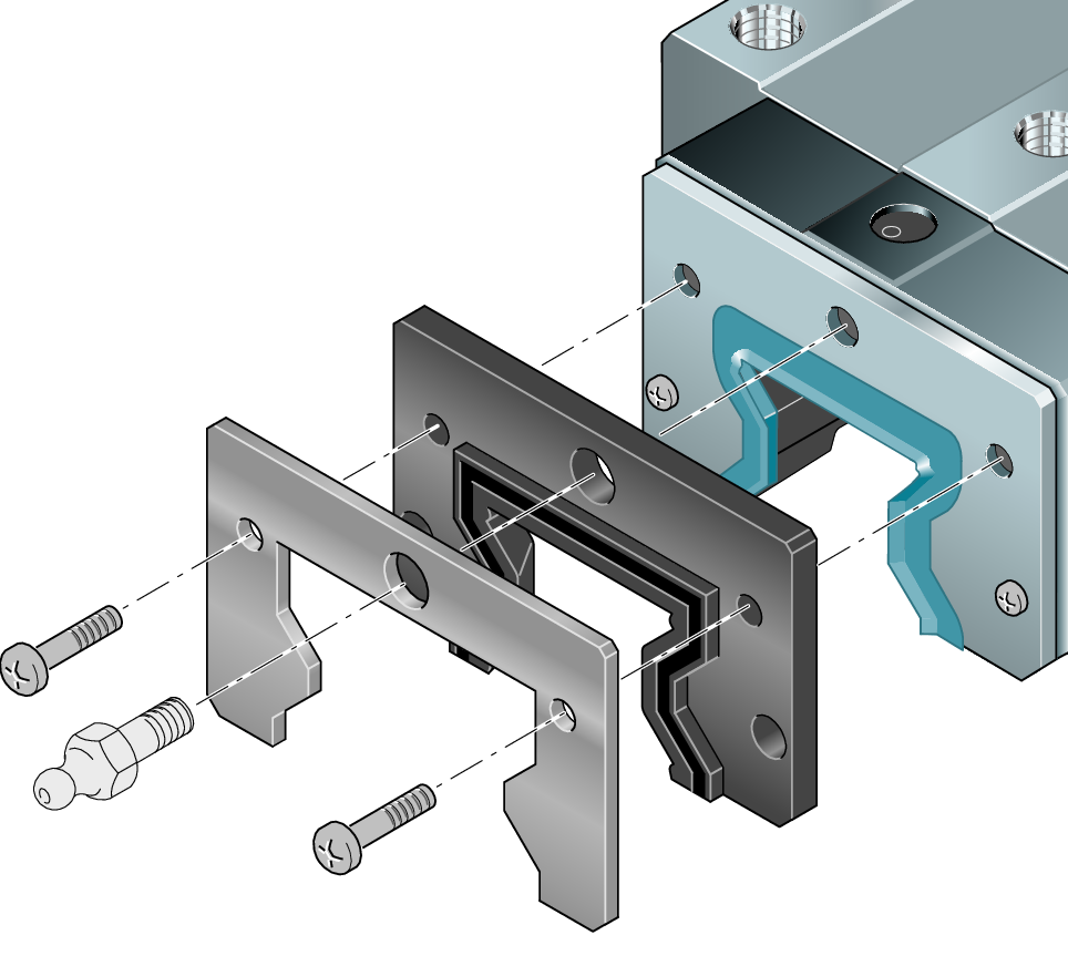 Уплотнение Viton для роликовых рельсовых систем Bosch Rexroth WIPER 65 (FKM) [R181060070]