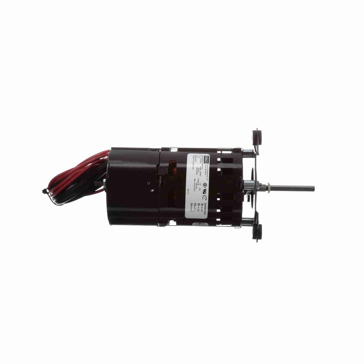 FASCO Draft Inducer Motor, 1/50 HP, 1 Ph, 60 Hz, 115 V, 1500 RPM, 1 Speed, 3.3" Diameter, OAO - D418