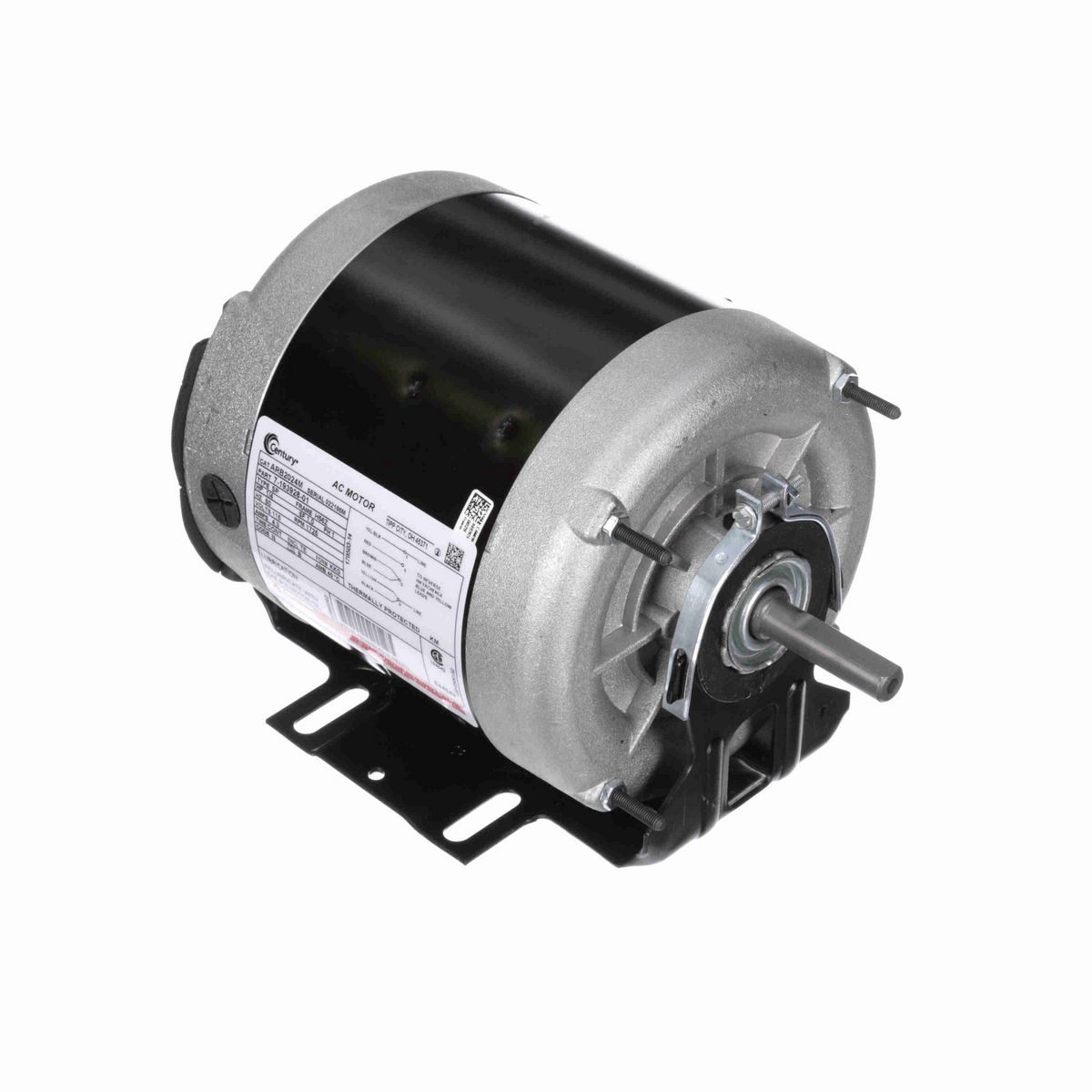 Century Fan and Blower Motor, 1/4 HP, 1 Ph, 60 Hz, 115 V, 1800 RPM, H56Z Frame, TEAO - ARB2024M
