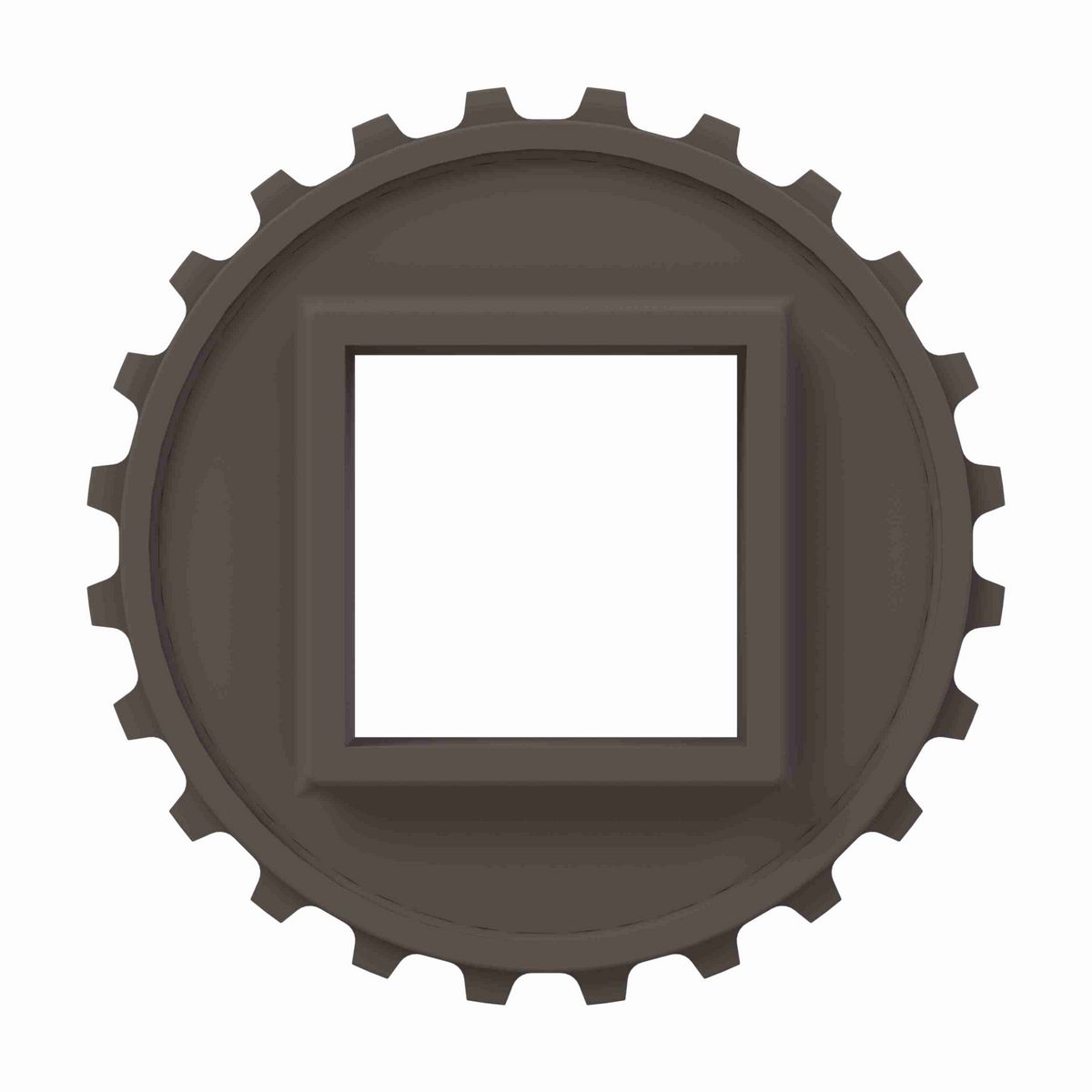 Rexnord 5930 Series Solid One Piece Molded Acetal Sprocket with 24 Teeth and a 2-1/2in Square Bore - 114-698-1