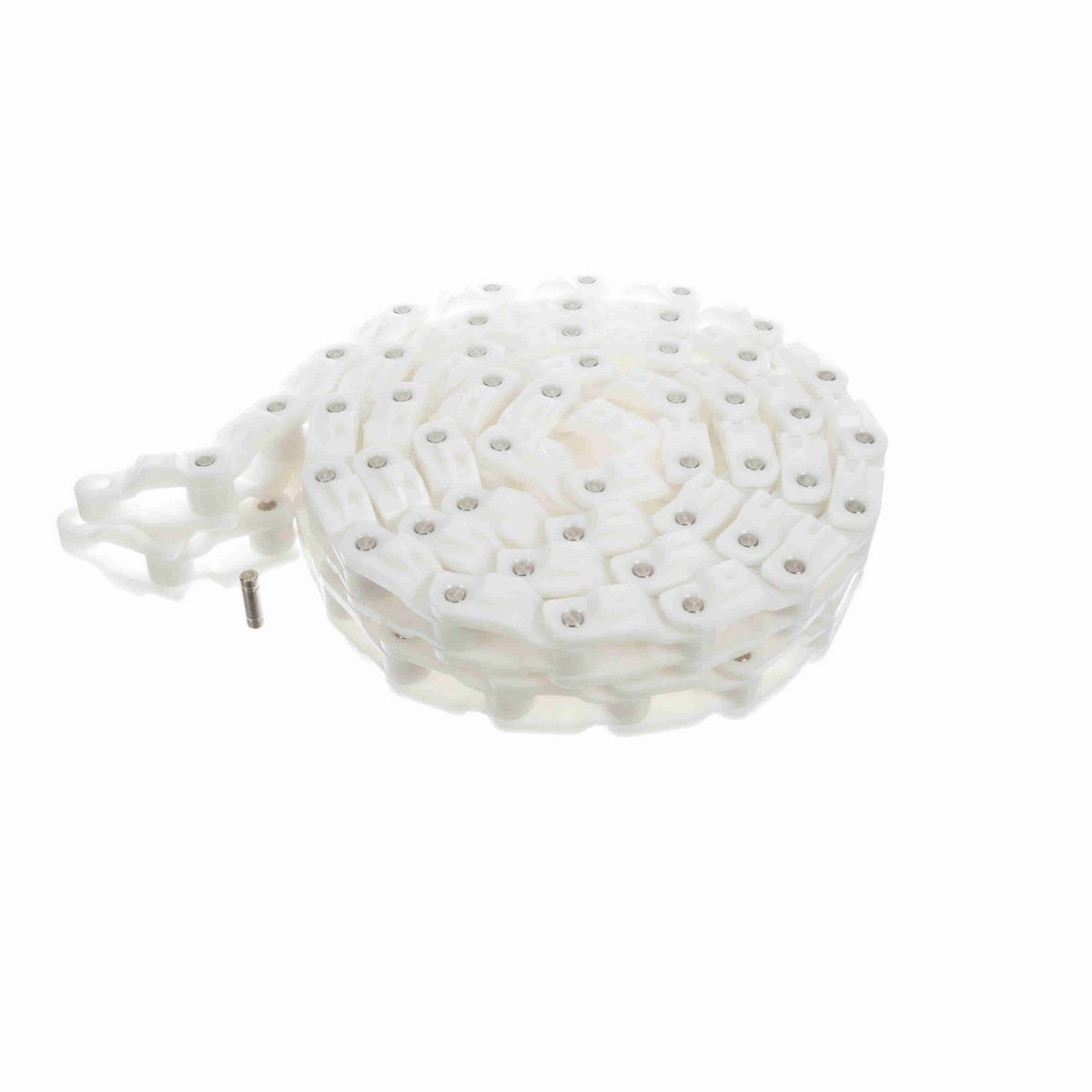 System Plast 600TAB Side-flexing Solid Top, Material: White Low Friction, Width: 42mm, Pitch: 2.5in - LFW600-TAB-M0042