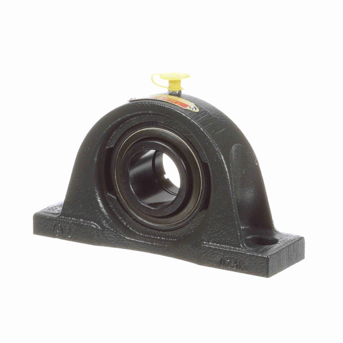 Sealmaster Mounted Cast Iron Two Bolt Low Base Pillow Block Ball Bearing - 52100 Bearing Steel, Black Oxided - Concentric Lock - NPL-22T