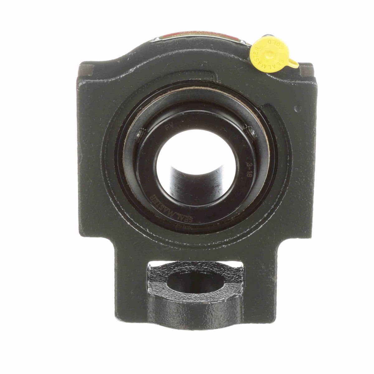 Sealmaster Mounted Cast Iron Wide Slot Take Up Ball Bearing - 52100 Bearing Steel, Black Oxided - Setscrew Lock - MST-24