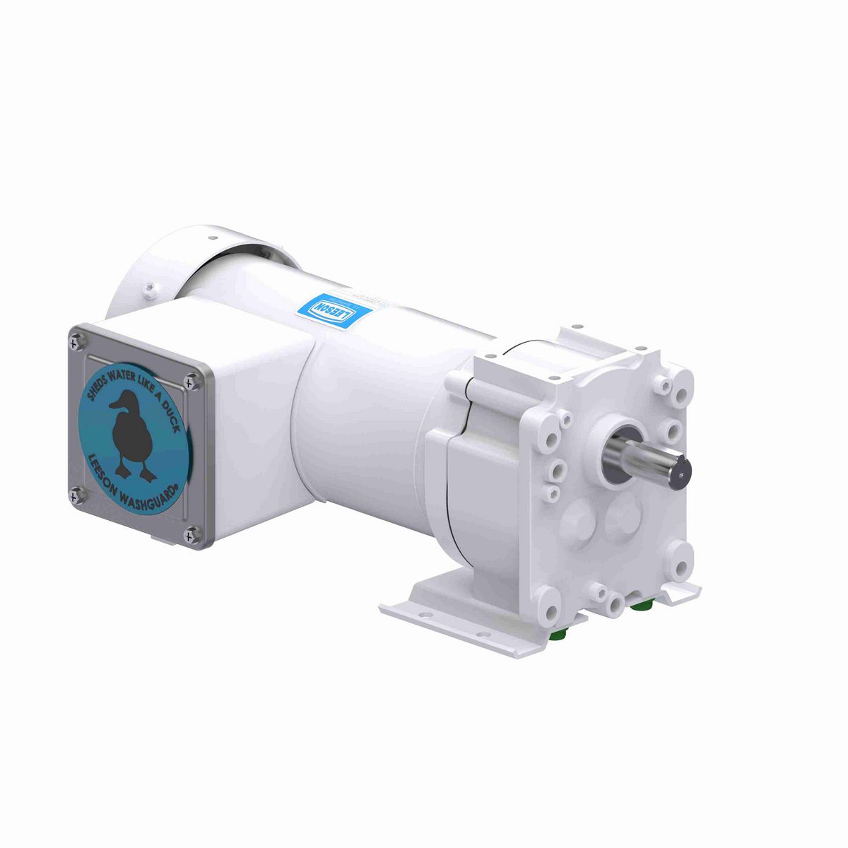 LEESON White Duck™ Parallel Shaft Gearmotor, 0.16 HP, 1 Ph, 60 Hz, 110 V, 40 RPM, 38 Frame, TEFC - M1145139.00