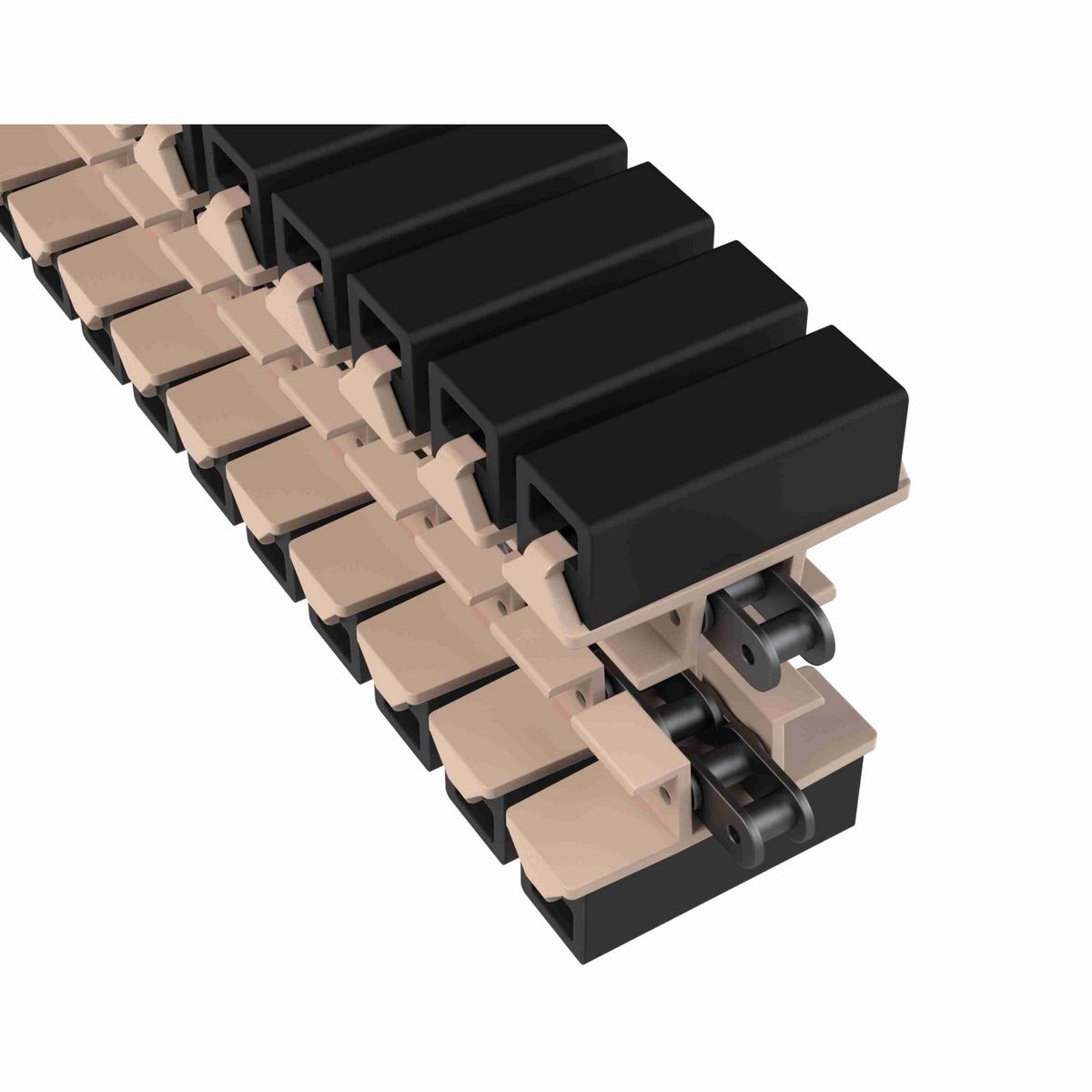 Rexnord 1873TAB SideGrip™ Side-flexing, Material: Tan Low Friction, Width: 3.75in, Pitch: 1.5in - LF1873-GD