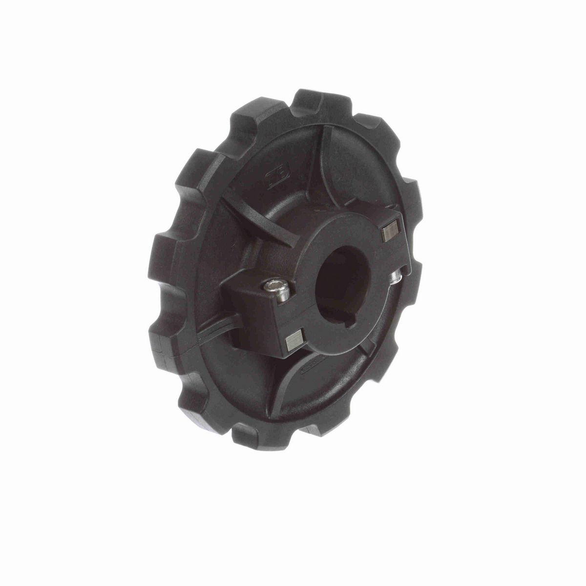 System Plast 880 Series Split Molded Sprocket with 12 Teeth, a 1-1/4in Round Shaft-Ready Bore and Setscrew - 880-12R1.25-DS-SS