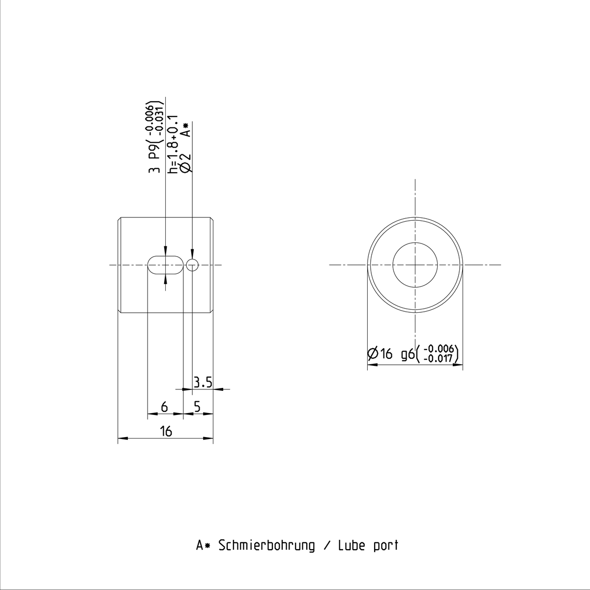 Одинарная цилиндрическая гайка Bosch Rexroth ZEM-E-S 8X2,5RX1,588-3 [R153223002]