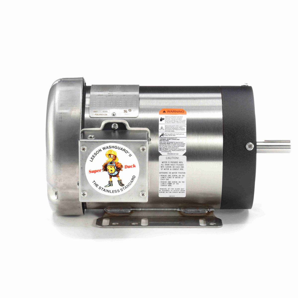 LEESON Washguard® ll General Purpose Motor, 1 HP, 3 Ph, 60 Hz, 230/460 V, 1800 RPM, 56HC Frame, TEFC - 119490.00