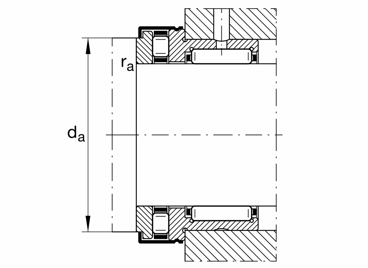 Комбинированный подшипник с короткими цилиндрическими и игольчатыми роликами INA NKXR30-Z-XL (NKXR30-Z)