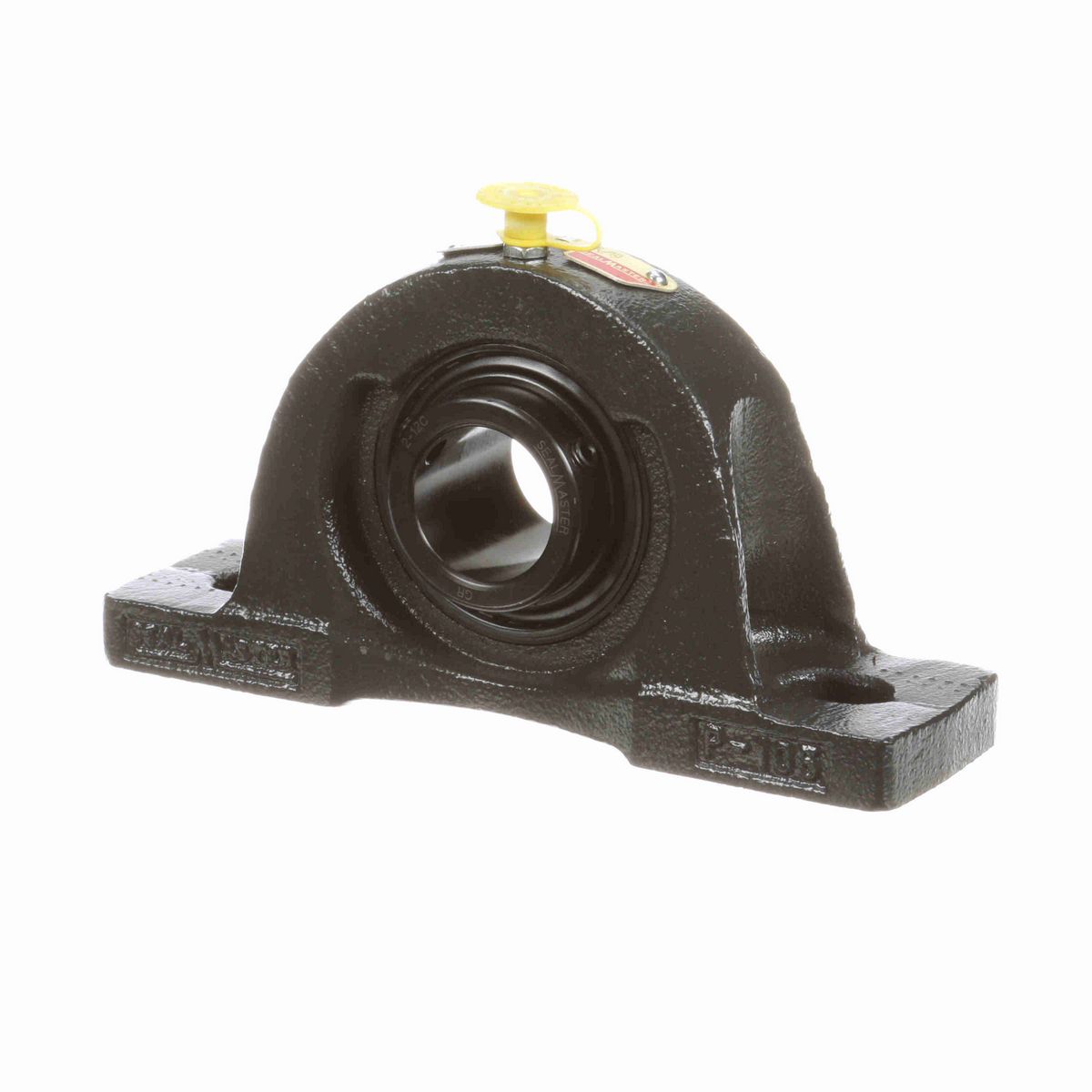 Sealmaster Mounted Cast Iron Two Bolt Pillow Block Ball Bearing - 52100 Bearing Steel, Black Oxided - Setscrew Lock - NP-18C