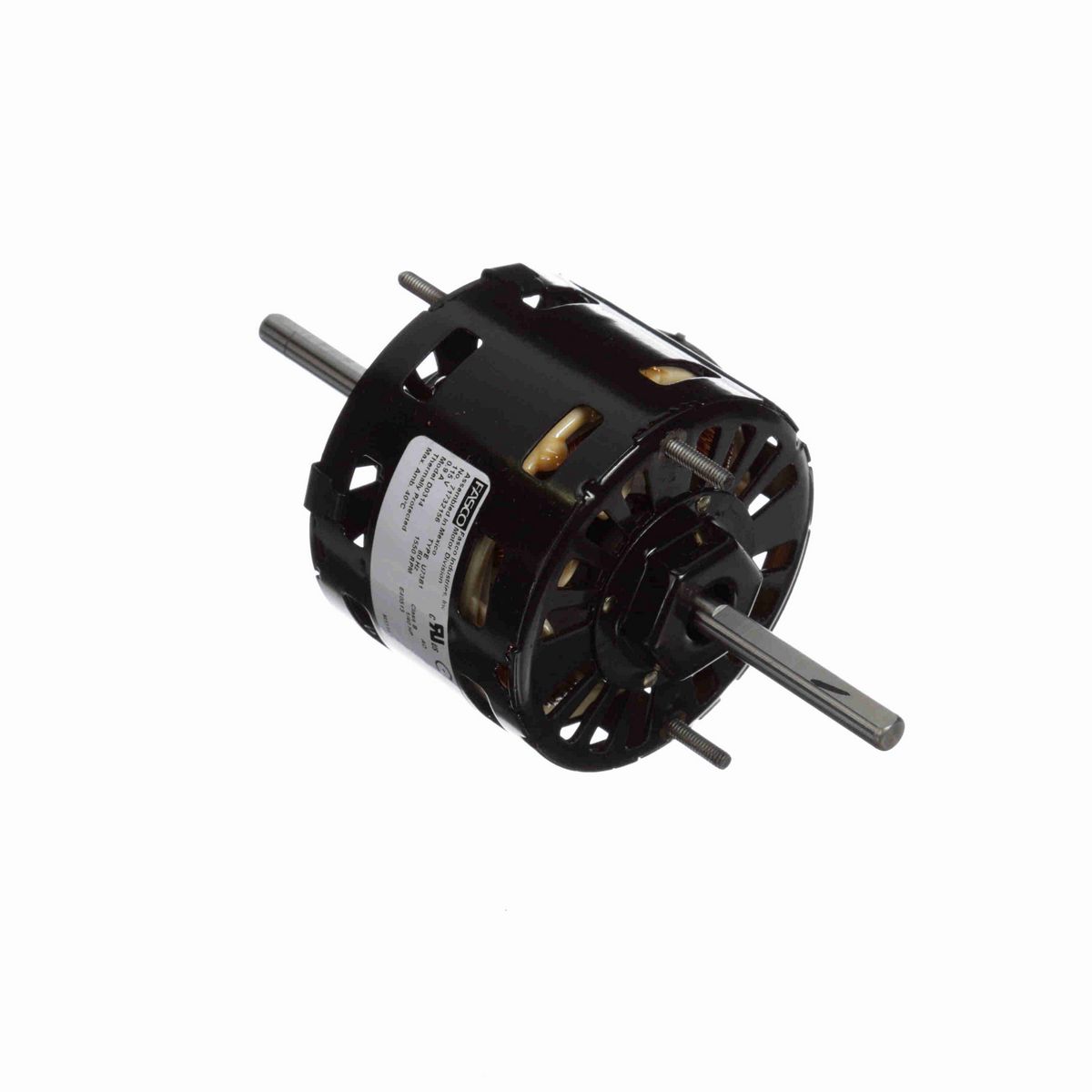 FASCO Ventilation Motor, 1/40 HP, 1 Ph, 60 Hz, 115 V, 1550 RPM, 1 Speed, 3.3" Diameter, OAO - D0314